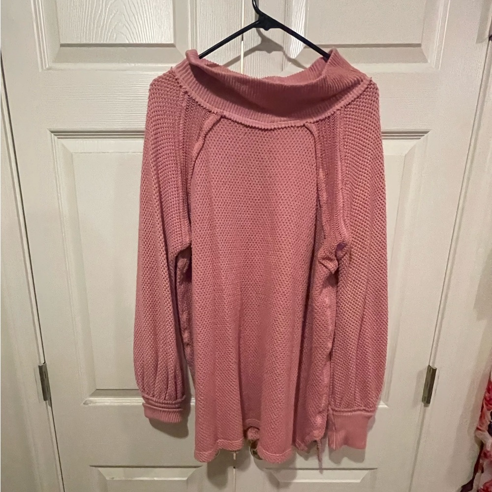 We The Free Size M Pink Oversized Sweater